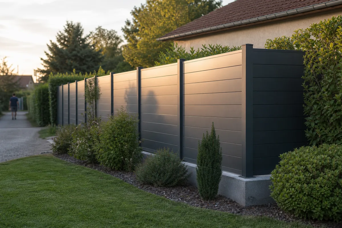 Clôture aluminium : lames, occultation, budget au mètre